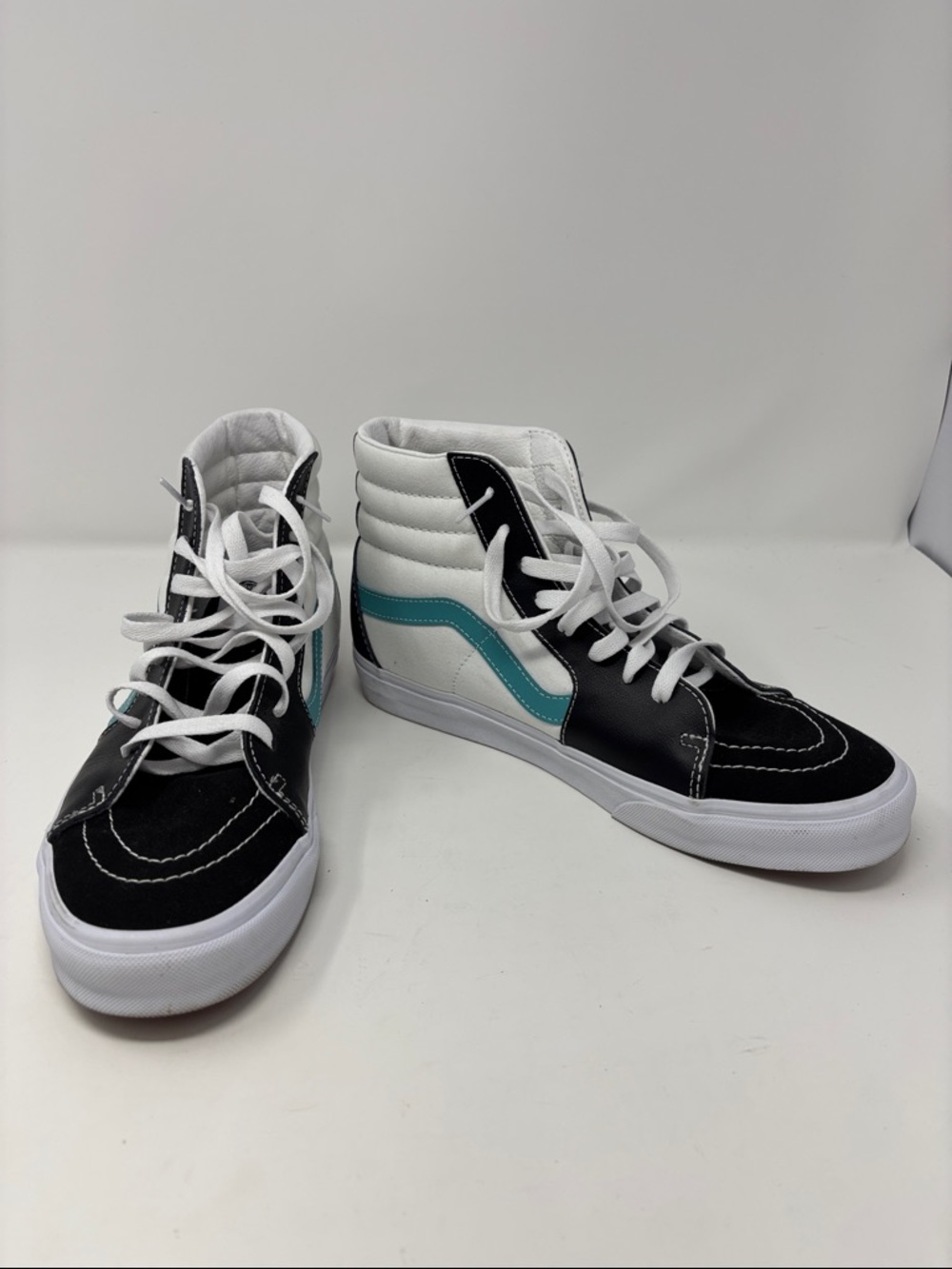 Vans | 9.5 High-Top Sneakers in Black White Teal